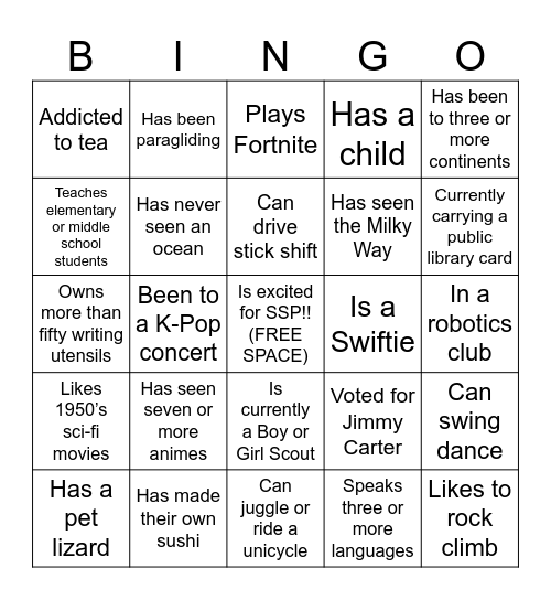 Bingo Card