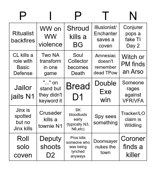 ToS2 Bingo Card