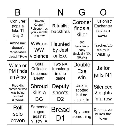 ToS2 Bingo Card