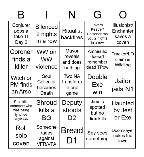 ToS2 Bingo Card