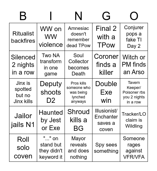 ToS2 Bingo Card