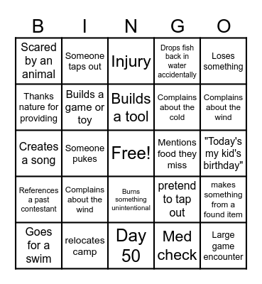 Alone: daub now, tap later Bingo Card