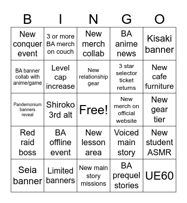BA Summer 2023 Bingo Card