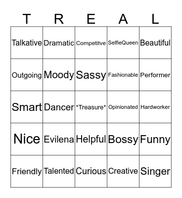Treasure's 12th Birthday Party Bingo Card