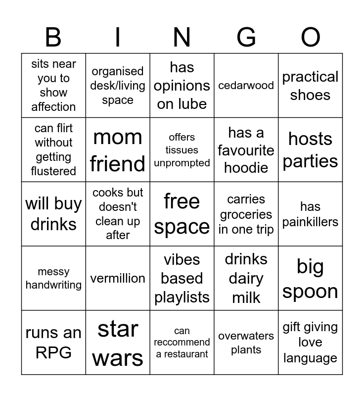 Top Bingo Card