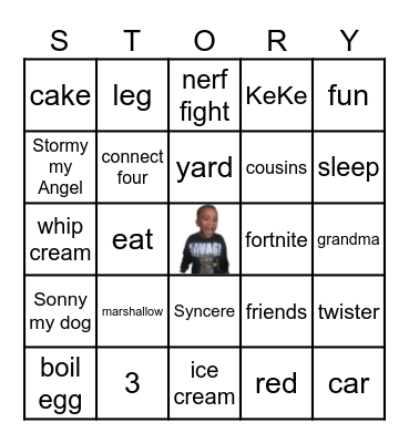 Happy 3rd Birthday Story Hamilton Bingo Card