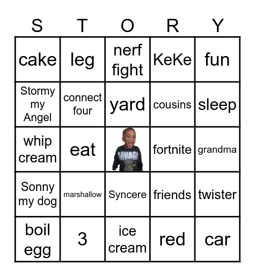 Happy 3rd Birthday Story Hamilton Bingo Card