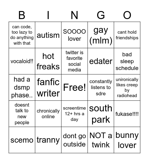 alaster bingo Card