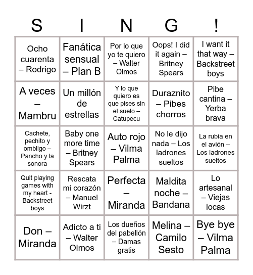 Esperando a León Bingo Card