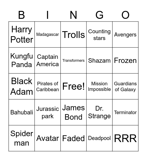 Bingo Card