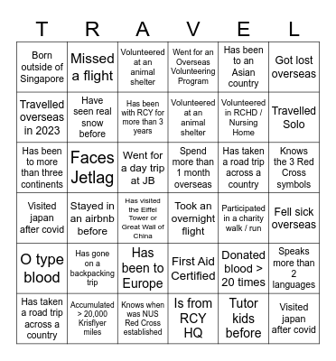 BINGO! - RCY Edition Bingo Card