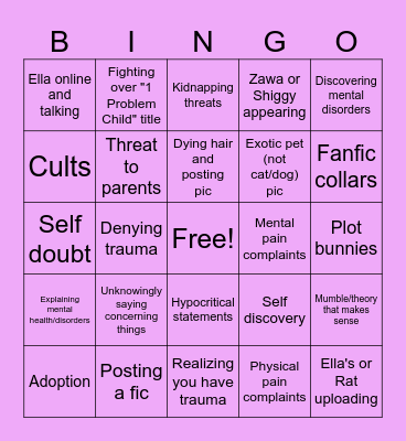 Little Listeners Bingo Card