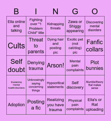 Little Listeners Bingo Card