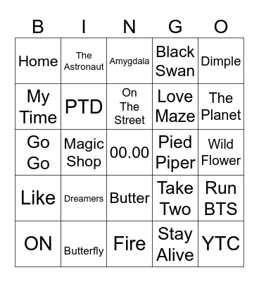 @hobiidiaryy Bingo Card