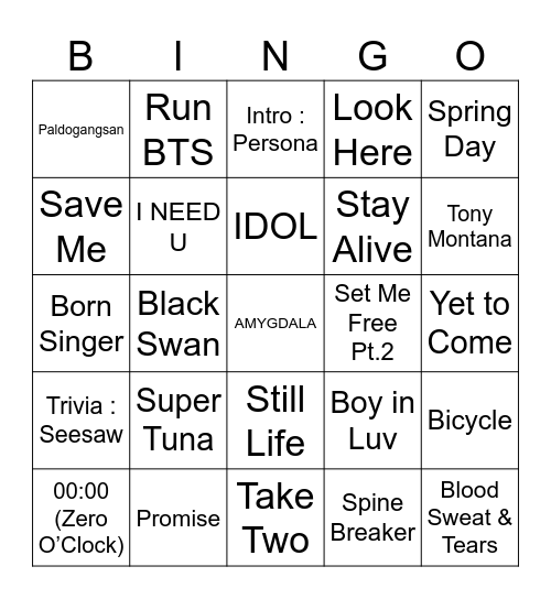 @rinacarina55 Bingo Card