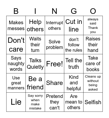Peace Maker or Peace Breaker Bingo Card