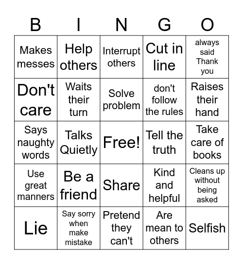 Peace Maker or Peace Breaker Bingo Card