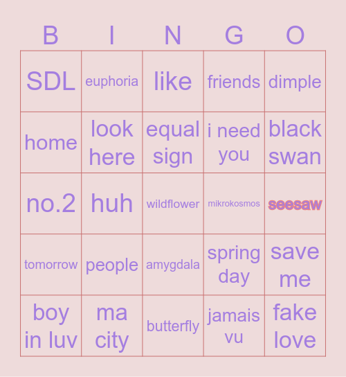 marssaturnmoon Bingo Card