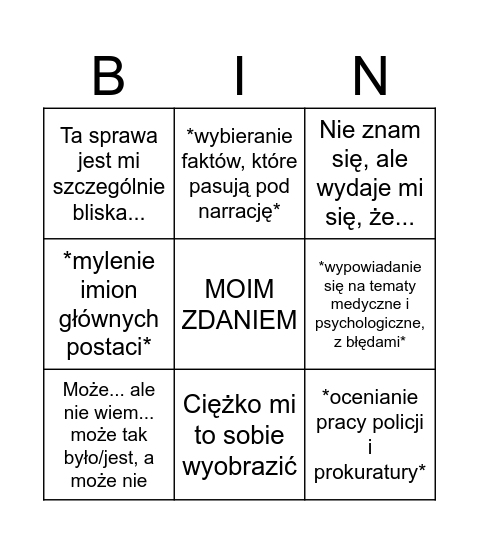 I love 5NZ but I hate 5NZ Bingo Card