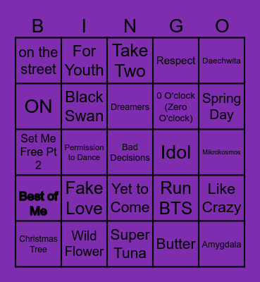@ararhett Bingo Card