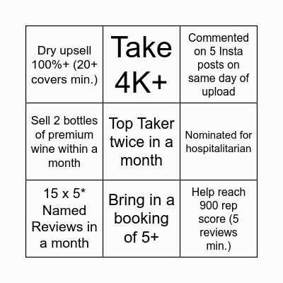 TLAF BINGO! Bingo Card