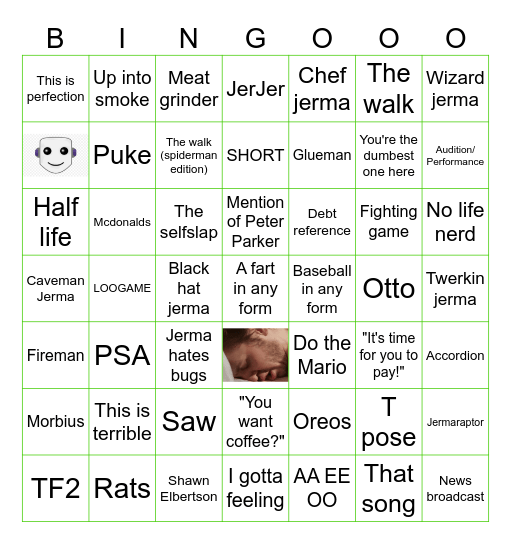 Jerma GSMN bingo Card