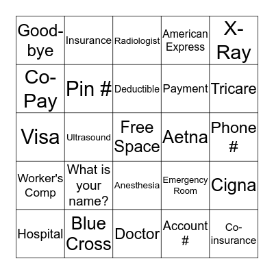 TRU Bingo Card