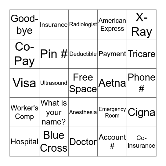 TRU Bingo Card