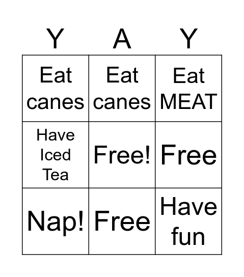 DADDY'S WEEK Bingo Card