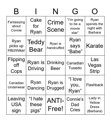 Ryan's Babe - Round 3 Bingo Card
