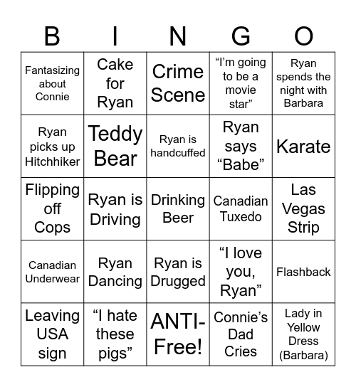 Ryan's Babe - Round 3 Bingo Card