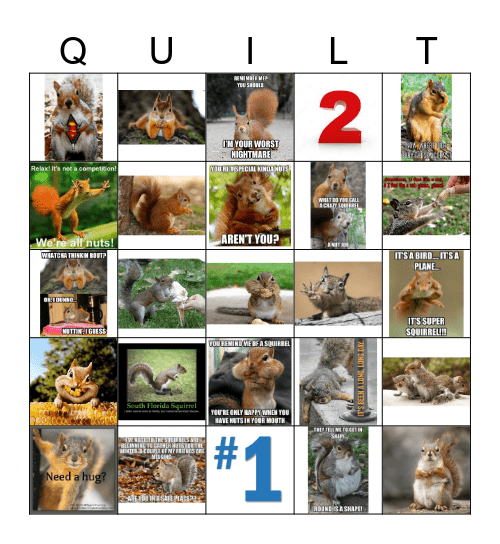 SQUIRELLY SQUIRRELS Bingo Card