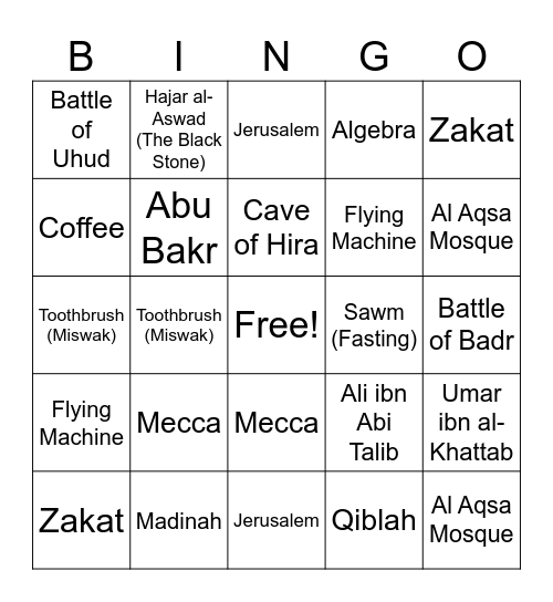 Islamic History! Bingo Card