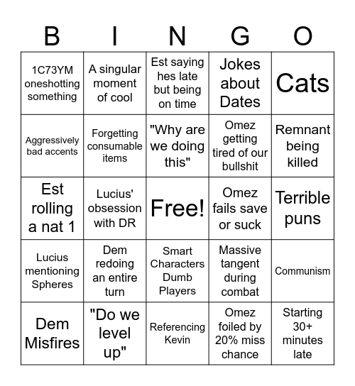 A Distinct Lack of a Stack Bingo Card