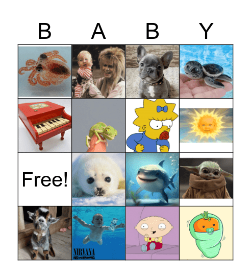 Baby Bingo Card