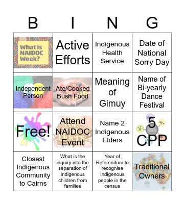 NAIDOC BINGO 2023 Bingo Card