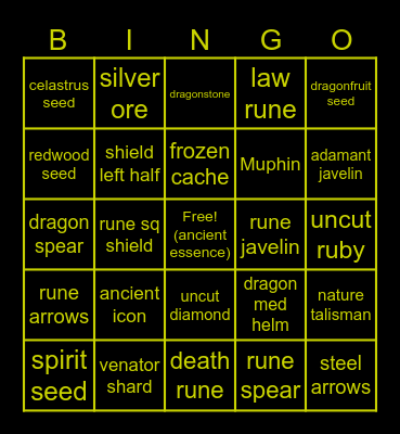 phantom muspah extravaganza Bingo Card