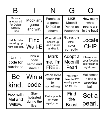 Say BINGO Saturday Bingo Card