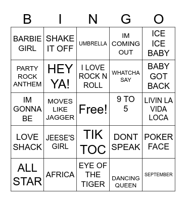 CROWD FAVS Bingo Card