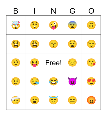 Emoji Bingo Card