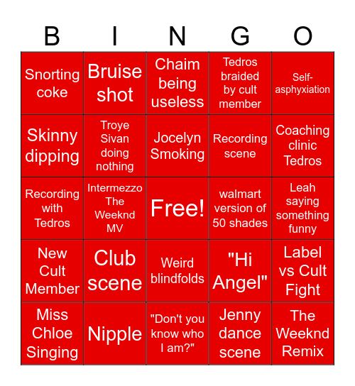 The Idol Bingo Card