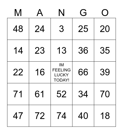 SUN VACATION CLUB Bingo Card