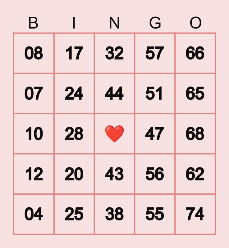 PAMILYA OVOL 818 Bingo Card