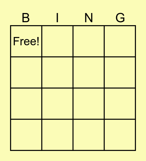 Motown Magic Bingo Card