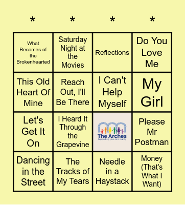 Motown Magic Bingo Card