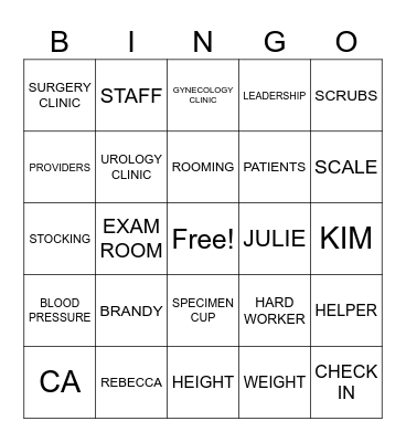 HAPPY CA WEEK!! Bingo Card