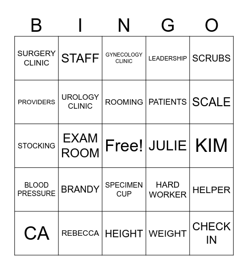 HAPPY CA WEEK!! Bingo Card