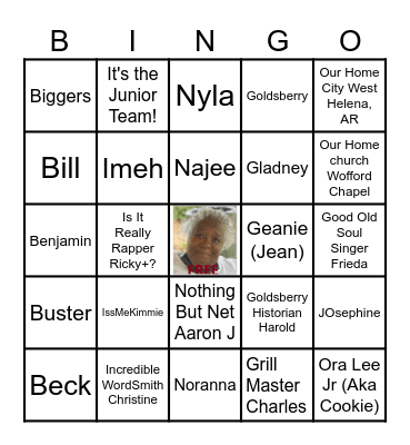 GOLDSBERRY   20TH   REUNION Bingo Card
