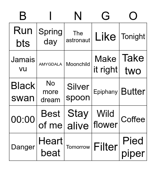 @_eu_phoria_7 Bingo Card