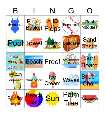 Summer Bingo Card